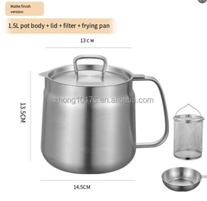 Contenitore per Olio <span class=keywords><strong>in</strong></span> Acciaio Inox 304 - Uso Domestico, Grado Alimentare, con Filtro - Per Friggitrice - Product Image 4