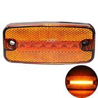 Feu de gabarit latéral LED pour camion, 12V 24V ECE, rouge, ambre, blanc, avec fonction réflecteur