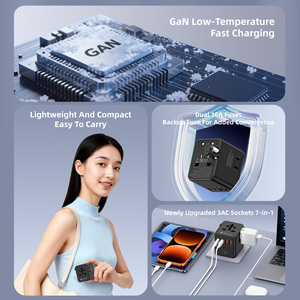 Wontravel PD QC 25W 3AC 2U2C International World Universal USB UK Travel Adapter - Product Image 2