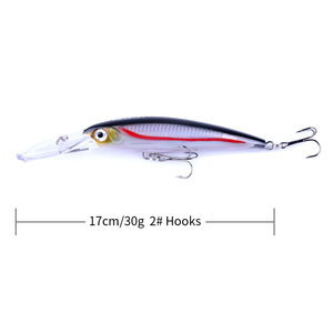 HENGJIA di grandi dimensioni lunga lingua ciprinidi di pesca wobbler esca artificiale di plastica <span class=keywords><strong>mare</strong></span> profondo grandi <span class=keywords><strong>esche</strong></span> di gioco con colore luminoso - Product Image 3