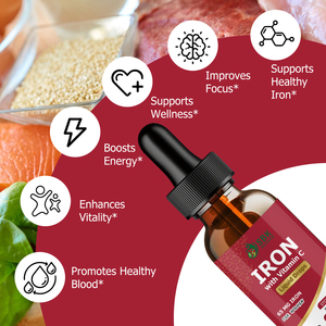 Factory Direct Iron <b>Liquid</b> Drops with Elemental Iron Supporting Steady Balance Produce Hemoglobin Well Being Boost Energy <b>Liquid</b> - Product Image 3