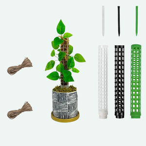 Lot de 2 poteaux en mousse en plastique de 28 pouces-Support d'escalade en aluminium pour plantes de pothos d'intérieur - Product Image 5