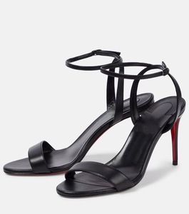 <span class=keywords><strong>Sandalias</strong></span> de tacón de aguja con correa al tobillo para <span class=keywords><strong>mujer</strong></span>, de satén con suela roja, clásicas, negras, de punta abierta, tacones altos, para verano, bodas, fiestas, zapatos de vestir, ¡Oferta! - Product Image 3
