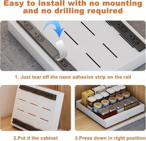 Organisateur de tiroir extensible en acier grande capacité pour bouteilles d'eau, idéal pour armoire de cuisine, salle de bain ou garde-manger - Product Image 2