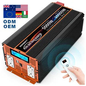 12v 24V 48V 100 110V 120 220V 230 240V 5KW onda sinusoidale pura inverter 10kva watt conververtidor de corriente de 10000 w