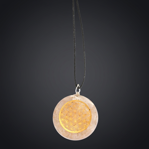 Pendentif en sélénite orgonite, pendentif énergétique orgonite, pendentif en pierre semi-précieuse, bijoux en cristal de sélénite - Product Image 3