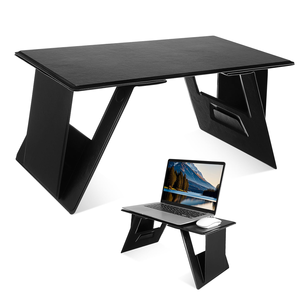 Home Office Portable PU Leather Adjustable <b>Foldable</b> Laptop Stand Holder <b>Desk</b> Couch Bed <b>Desk</b> - Product Image 1