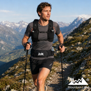Cinturón de Running Mountain Land 360 sin Costuras con Soporte para Bastón de Trekking, Riñonera Elástica Anti-Impactos para Maratón y <span class=keywords><strong>Trail</strong></span> Running - Product Image 6