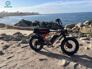 Bicicletta Elettrica <span class=keywords><strong>OTM</strong></span> Retro con Motore Posteriore, Doppia Batteria, Sospensione Completa, Batteria al Litio 20Ah, 1000W, Stile Ciclomotore Veloce - Product Image 3