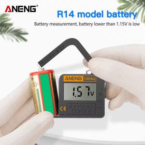 เครื่องทดสอบแบตเตอรี่ ANENG 168Max Universal สำหรับตรวจสอบจอแสดงผลเครื่องวิเคราะห์โหลด ตรวจสอบแบตเตอรี่แบบกดปุ่ม AAA AA แบตเตอรี่ลิเธียมดิจิตอล พร้อมมาตรฐาน IP55 - Product Image 5