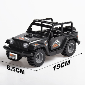 WW2 <span class=keywords><strong>militaire</strong></span> SUV <span class=keywords><strong>Camouflage</strong></span> Jeep voiture véhicule blindé armée voiture Construction jouet blocs de construction véhicule ensembles jouets Moc jouets - Product Image 1