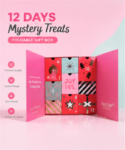 Caja de Adviento Personalizada con 12 Compartimentos para Dulces, Diseños Coloridos, Cajones Fáciles de Abrir, Impresión Premium - Product Image 6