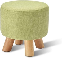 Offre échantillon voetenbank Fourrure Pouf Canapé Pied Tabouret Maquillage Tabouret En Bois Massif Repose-pieds Rembourré 4 Jambes Taille Personnalisée