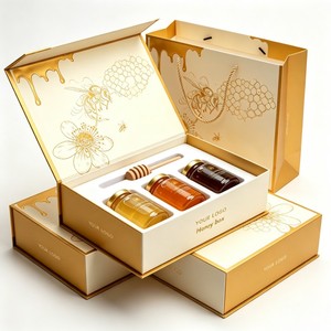 Boîtes d'emballage magnétiques personnalisées en gros avec logo <span class=keywords><strong>et</strong></span> taille sur mesure pour pots de <span class=keywords><strong>miel</strong></span> <span class=keywords><strong>et</strong></span> de café, boîtes cadeaux en papier avec insert de protection - Product Image 3