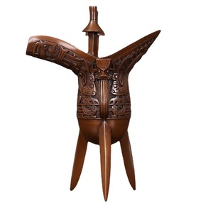 Adorno de Copa Fénix en Bronce Púrpura, Decoración Tradicional de Escritorio en Cobre, Regalo Empresarial - Product Image 4