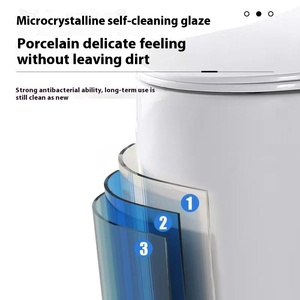 Hiện đại Glossy trắng gốm một-mảnh đôi Flush washdown nhà vệ sinh thiết bị vệ sinh cho phòng tắm tầng gắn nhà máy-trực tiếp - Product Image 6