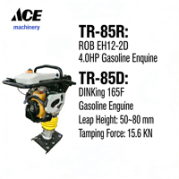 Pilonneuse thermique 15,6 KN à moteur essence monocylindre refroidi par air 4 temps OHV |   Plaque de compacteur de type MIKASA 340x285mm pour