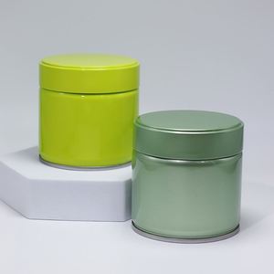 Customized 73*73mm Sealed Airtight 80g Matcha Coffee and <b>Tea</b> 30g Mini Packaging With Inner Plugs and Lids <b>Tin</b> Metal Round Cans - Product Image 5