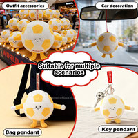 Porte-clés en peluche mascotte de club de football professionnel, jouet mignon, mini peluche de football, pendentif doux, porte-clés en peluche personnalisé