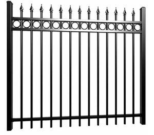 <span class=keywords><strong>Valla</strong></span> <span class=keywords><strong>de</strong></span> Acero Tubular Negra Tipo Palisada para Jardín y Exteriores, Panel <span class=keywords><strong>de</strong></span> Malla <span class=keywords><strong>de</strong></span> Alambre Soldada para Edificios - Product Image 5