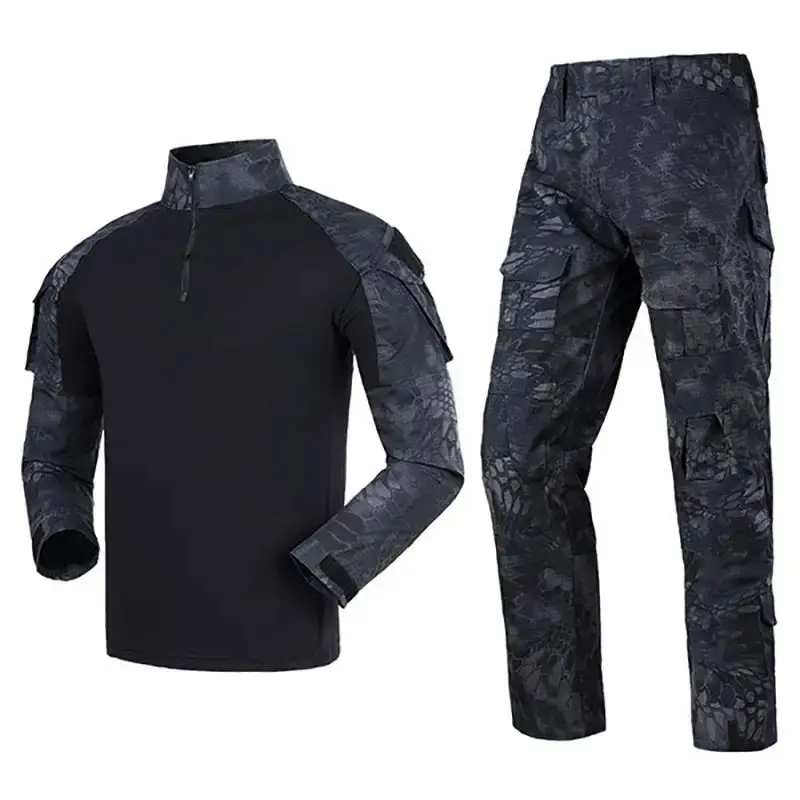 卸売高品質コンバットシャツパンツセキュリティ服カモフラージュ狩猟戦術制服カエルスーツ