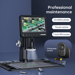 318-C Foto video 12MP 10,1-Zoll-LCD-Bildschirm Fernbedienung Autofokus 1600X 28LED Mobile Repair Digitales Elektronen kamera mikroskop - Product Image 2