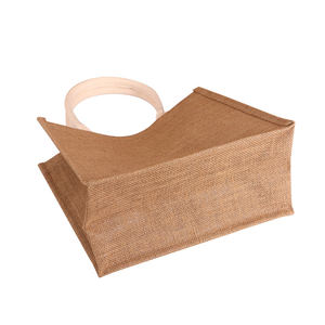 Custom Flax Shopping Bag Handle <strong>Jute</strong> Bag Recycle Natural Tote <strong>Jute</strong> Shopping Bag - Product Image 5