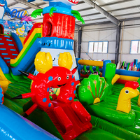 Château gonflable commercial pour enfants, parc de glissades, structure de saut, en PVC, certifié ASTM, pour 48 personnes