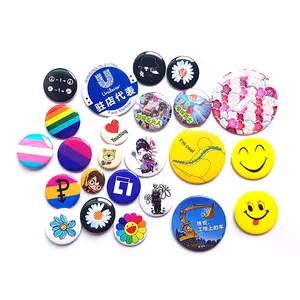 Bouton Pin Badge Promotion Pas Cher Pin Badges Logo Personnalisé Forme Ronde Bouton Badge 58mm