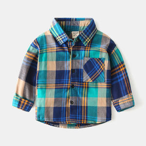 Tissus épais à carreaux pour chemises, vente en gros d'usine, vêtements unis pour garçons, chemises Oxford pour enfants, fournisseur chinois - Product Image 5