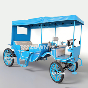 Charrette royale victorienne vintage de tourisme et de luxe, électrique et à chevaux, pour parcs équestres et attractions - Product Image 1