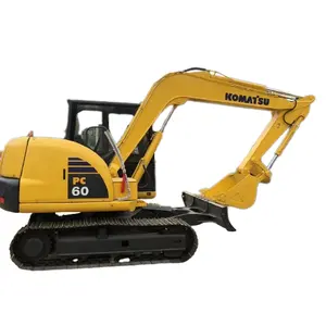 Japonya Komatsu mini PC60 kullanılan hidrolik paletli bina ve inşaat makineleri düşük fiyat