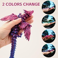 Dragon imprimé en 3D avec des ailes, dragon 3D articulé de 9 pouces avec ailes pour la décoration de la maison, du bureau, jouet de bureau exécutif