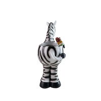 Pot Bunga Resin Bentuk Zebra, Ornamen Gnome, Hiasan Abstrak Berbentuk Hewan, Lukisan Tangan, Pot Bunga Modis untuk Taman, Halaman, dan Patio
