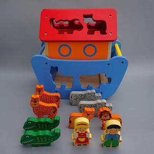 Nouveauté 2026 : Jeu d'association des formes d'animaux en bois Arche de Noé, jouet éducatif Montessori pour tout-petits - Product Image 4