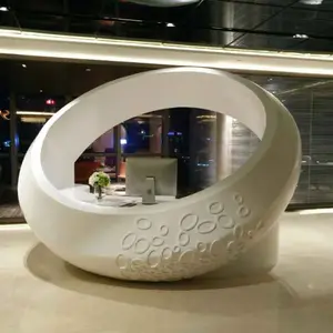 Luxury style shopping mall service counter custom made airport reception desk