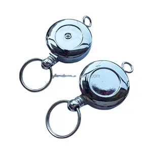 Retractable Plastic Badge Reel with Durable round Metal Mechanism Holding ID Card