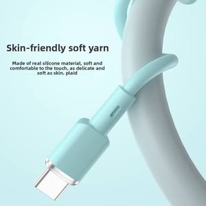Câble de charge <span class=keywords><strong>rapide</strong></span> en silicone vert clair USB/Micro USB/Type-C de 1 mètre pour téléphones Android (avec boîte) - Product Image 4