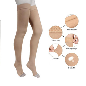 <span class=keywords><strong>Medias</strong></span> de Compresión Médicas Personalizadas de Primera Calidad, Transparentes, 20-30 mmHg, Hasta el Muslo, Punta Cerrada, <span class=keywords><strong>para</strong></span> Várices - Product Image 1