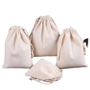 Pochette personnalisée en mousseline de coton fine, sac à cordon écologique pour sachets de thé, savon, bijoux, rangement, recyclable, sur mesure - Product Image 1