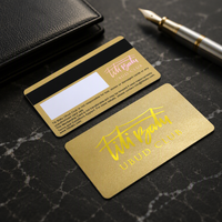 Carte magnétique en PVC personnalisée avec code QR, impression offset feuille d'or premium pour programme de fidélité VIP et salons de beauté