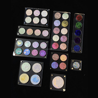 Buat palet Eyeshadow akrilik kosong Anda sendiri 26mm Duochrome Vegan sangat berpigmen jelas DIY palet Eyeshadow