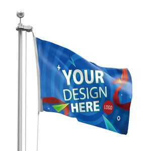 Werbeaktion individuelles 3×5 Design Drucken Ihres Logos Außenwerbekampagne professioneller Siebdruck Banner Flagge