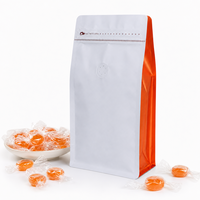 Sachet à fond plat réutilisable de 8 oz, 18 oz, 36 oz pour la conservation des fruits de mer séchés et des aliments pour animaux, emballage de bonbons avec valve et fermeture éclair