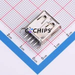 AF 180°WJB15.0 USB Connector Through hole Component (THT) Connector Type-A USB 2.0 Female Through Hole - Product Image 2