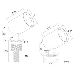 <span class=keywords><strong>Spot</strong></span> encastré mural pour décoration intérieure CRI90 95 Argent/Noir/Or 12V 24V 3W Petit projecteur pour vitrine - Product Image 3