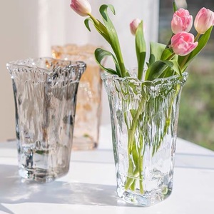 แจกันแก้วปากกว้างทรงทันสมัย ลายหิน สำหรับปลูกพืชน้ำ ตกแต่งโต๊ะทำงาน - Product Image 3