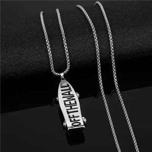 Style européen américain à la mode longue lettre <span class=keywords><strong>Scooter</strong></span> collier pendentif alliage <span class=keywords><strong>bijoux</strong></span> pour hommes femmes Hip Hop Rap Clubbing P191 - Product Image 3