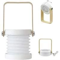 Nouvelle poignée créative Portable lampe de Table LED pliable veilleuse télescopique pliant USB charge blanc ombre batterie