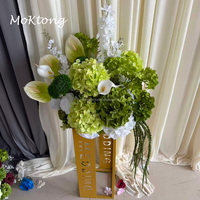 Hochzeitsdekoration MoKtong Handgefertigte 70cm Grüne Hortensien Künstliche Blumenkugel für Tisch & Zeremonienbogen